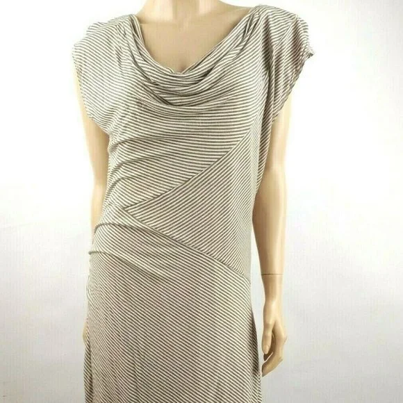 Dillards Dresses | Dillard's Women's Beige Cowl Neck Sleeveless Casual Dress Size Large | Color: Cream/Tan | Size: L | Nextlevelgames's Closet